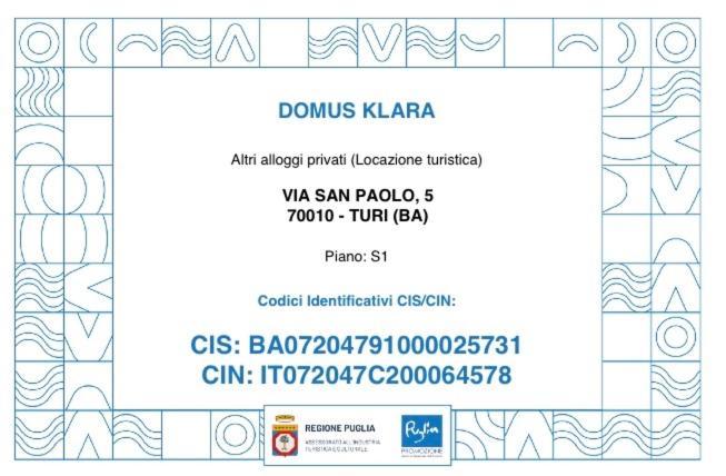 Domus Klara Bed & Breakfast Turi Bagian luar foto